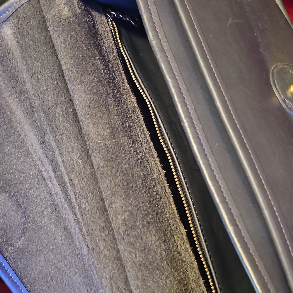 Vintage Coach Blue Leather Handbag - Picture 5 of 16